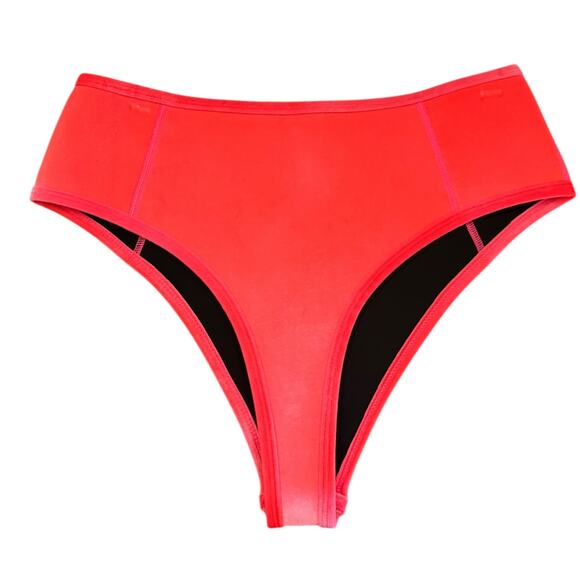 Hoaka Velvet Neon Pink/Orange Sunset Bikini Bottom Medium NWOT - Picture 1 of 4